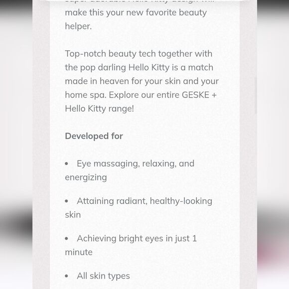 Geske X Hello Kitty Warm & Cool Eye Energizer 6-in-1 Depuffing Device - Picture 11 of 14